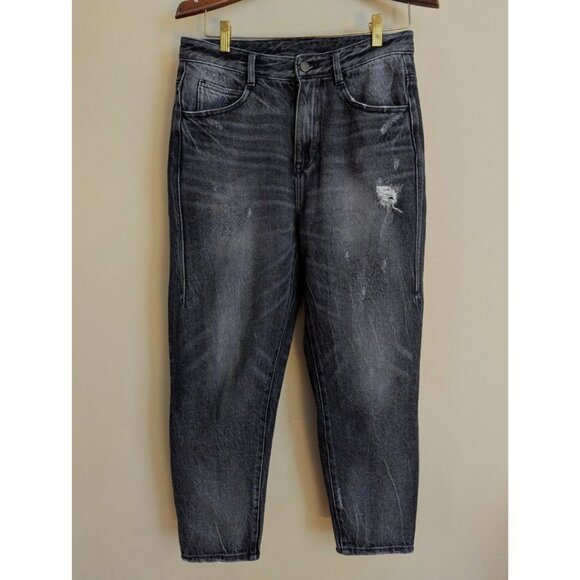 JNBY Women's Distressed Denim Pants Jeans Waist 31" Faded Black - Picture 1 of 5